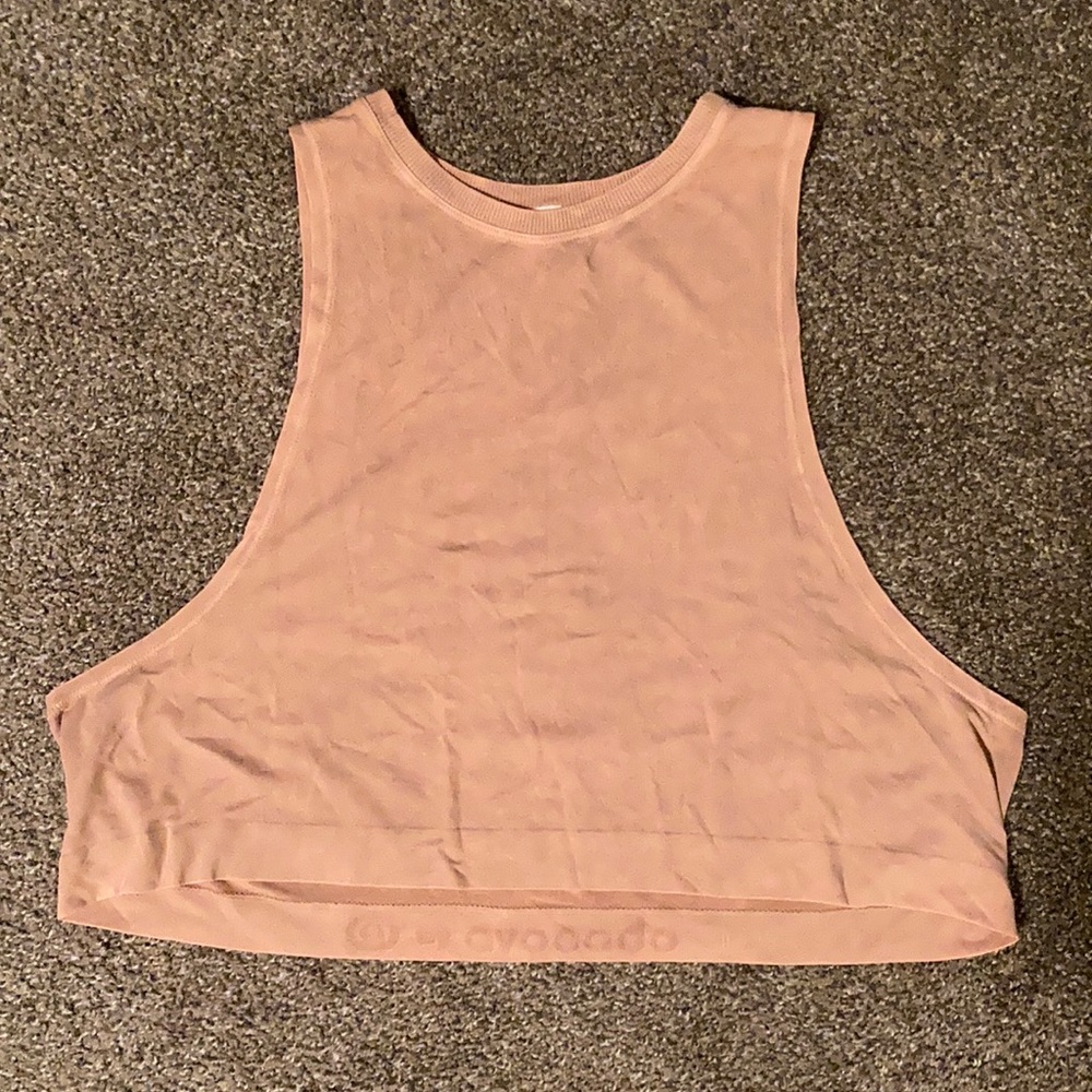 a by Avocado vintage wash tank in rose quartz M